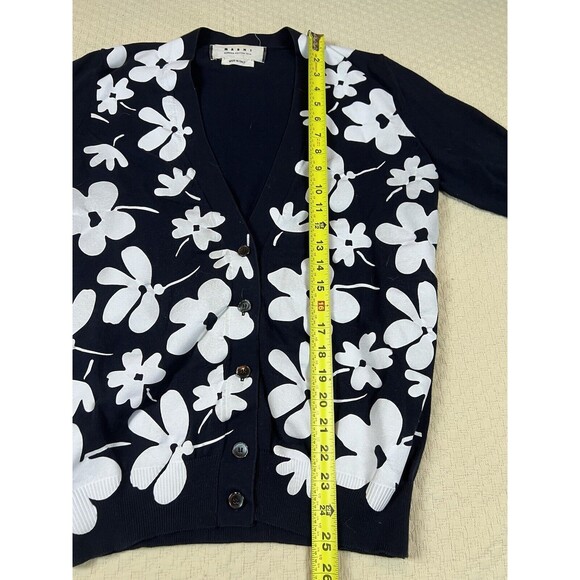 Marni Floral Cardigan Summer Edition 2014 1/2 Sleeve | Navy White | EU 40 US M - Picture 11 of 13